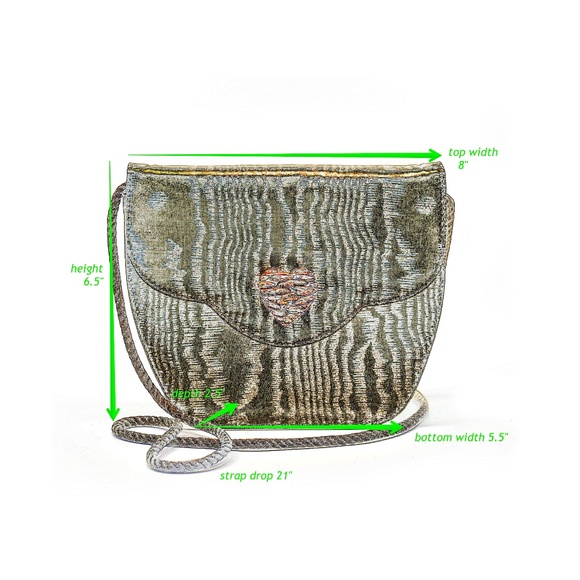 ANTONIO SCEPI Gold Lamé Evening Shoulder/Clutch Bag - Picture 2 of 8